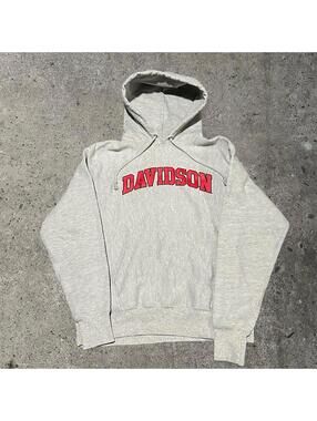 Vintage Y2K champion reverse weave Davidson college hoodie - Size Medium